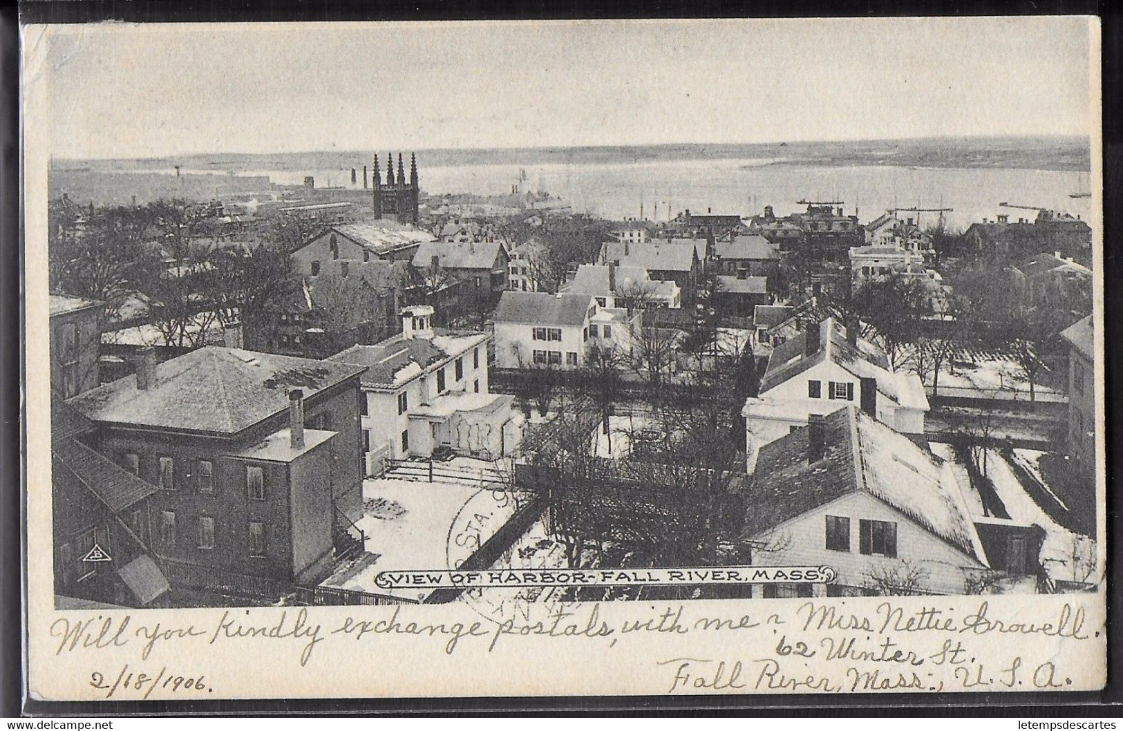 CPA USA - Fall River, View Of Harbor - Fall River