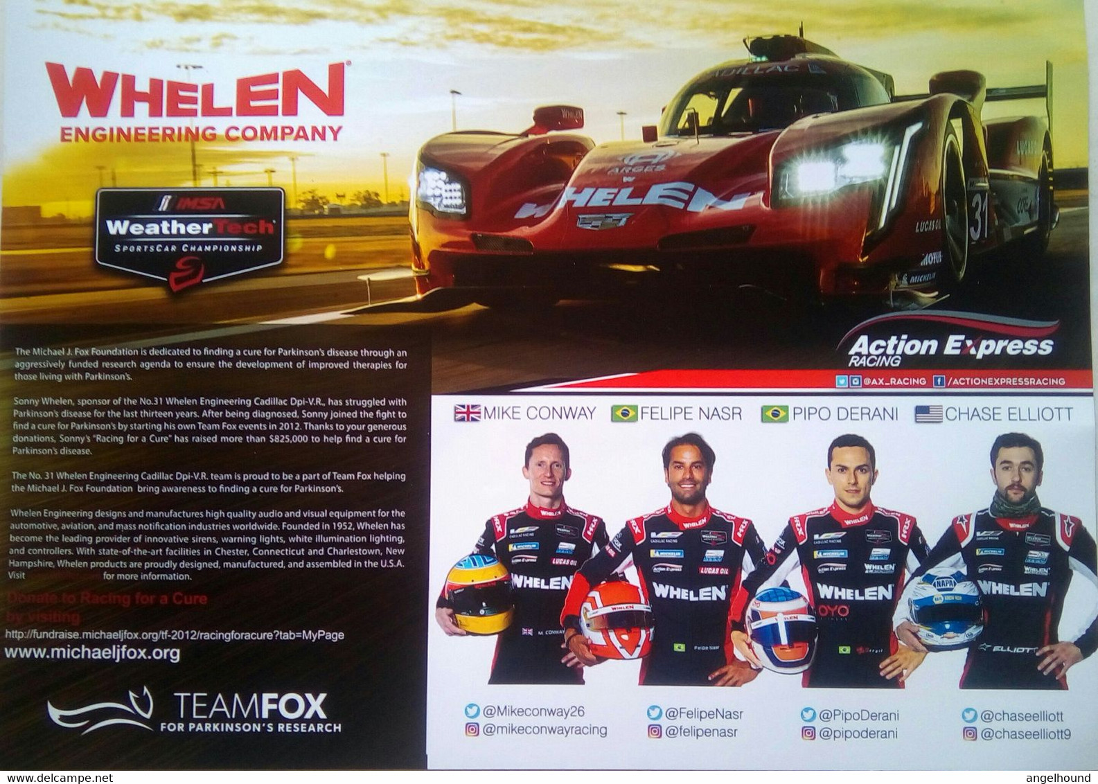 Mike Conway, Felipe Nasr, Pipo Derani, Chase Elliott ( Whelen ) - Apparel, Souvenirs & Other