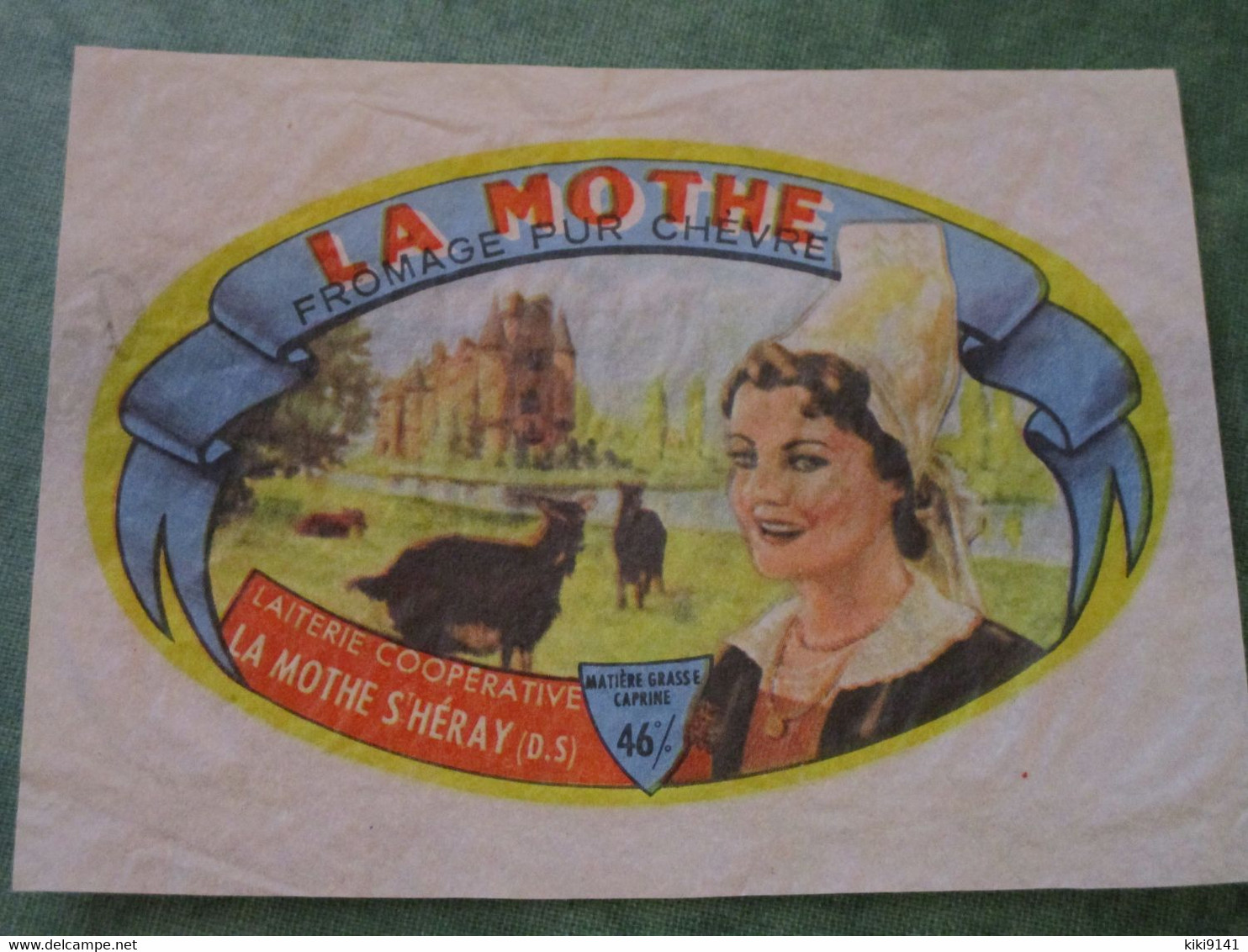 Laiterie Coopérative  - LA MOTHE Fromage Pur Chèvre (étiquette) - La Mothe Saint Heray