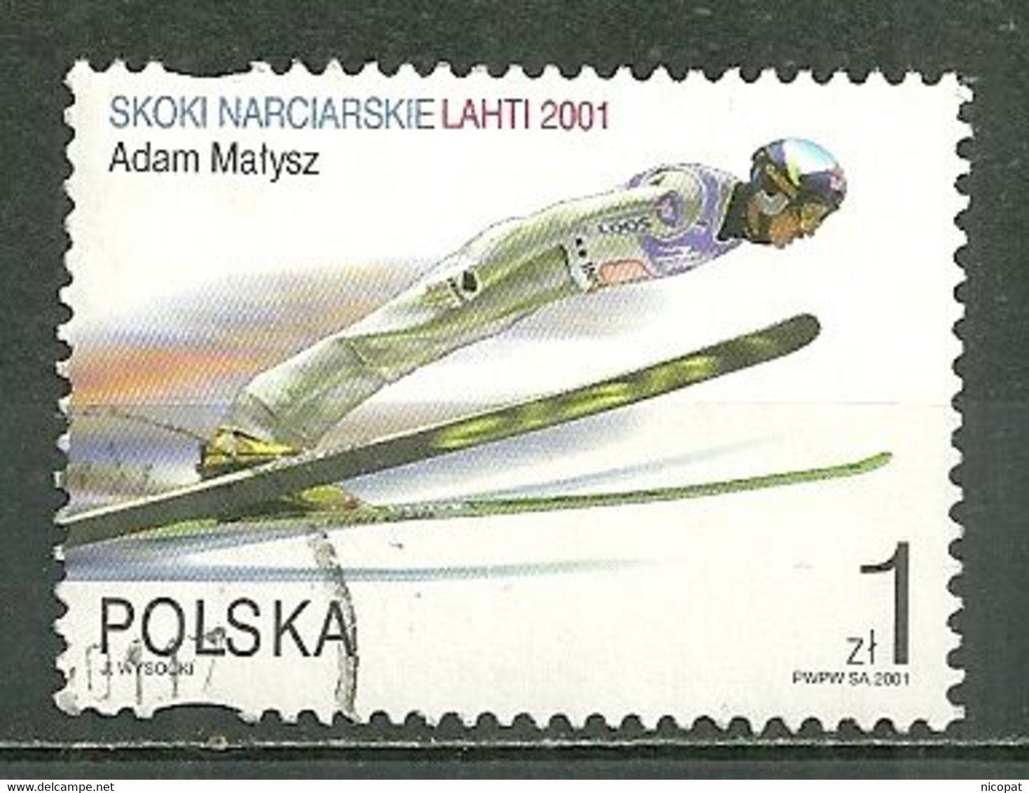 POLAND Oblitéré 3649 Adam Malysz Champion Du Monde De Saut à Ski - Usati