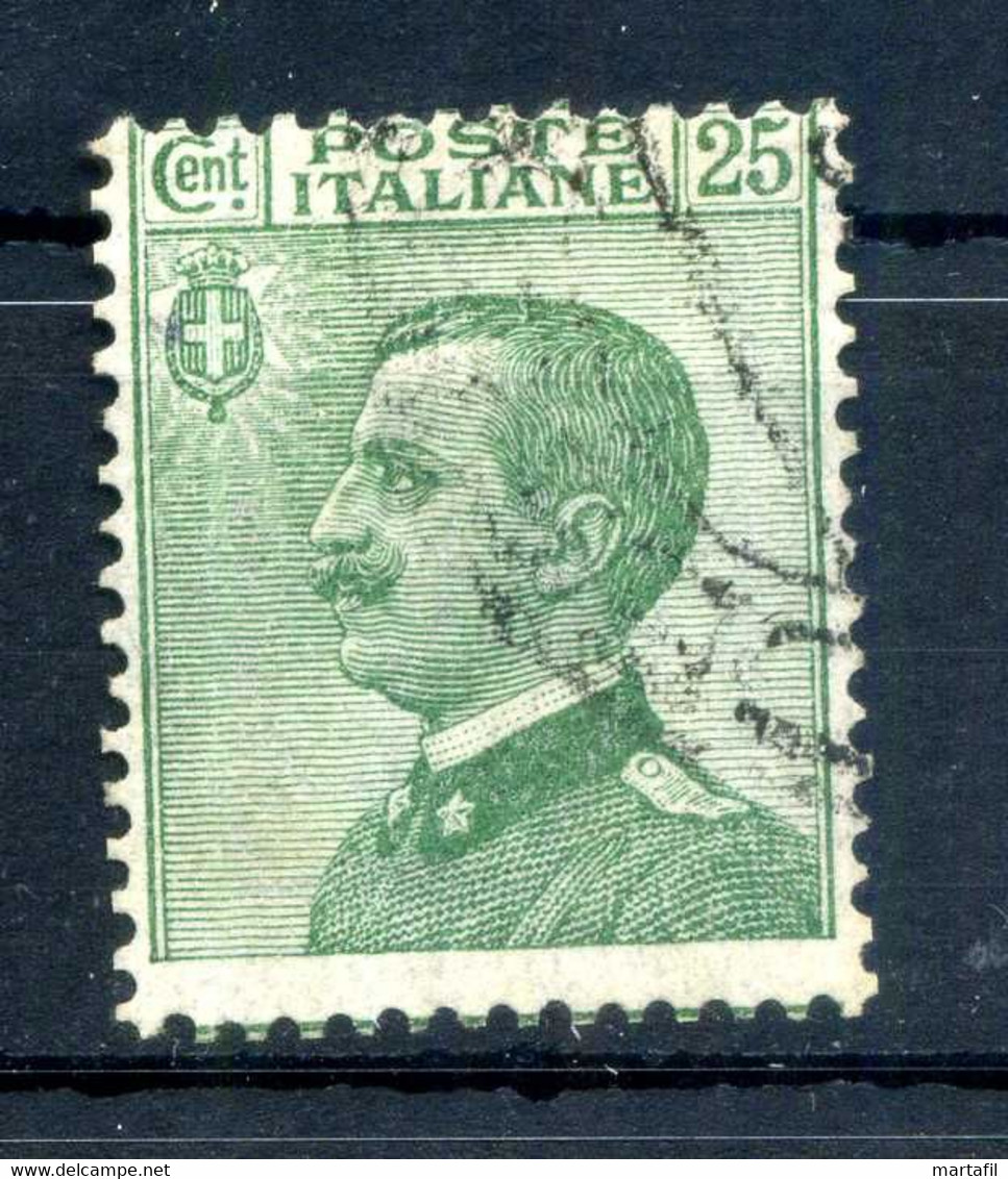 1927 REGNO SET USATO 219 25c Verde - Oblitérés