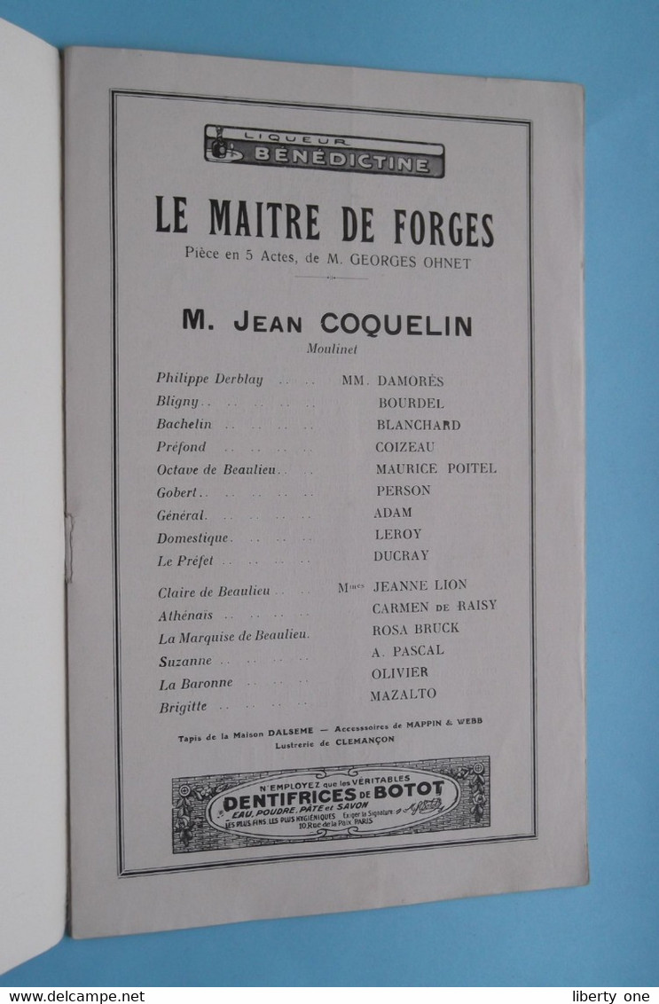 Théatre Du NOUVEL AMBIGU " Le MAITRE De FORGES " > Voir Les Scans SVP ( Compète Ou Non ?? ) > (Pub. Willy Fischer) ! - Programs