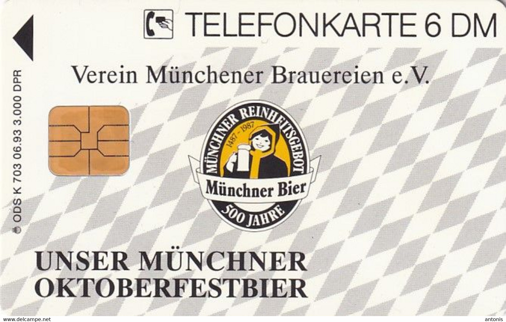 GERMANY - Münchener Brauereien E.V./Unser Münchner Oktoberfestbier(K 703), Tirage 3000, 06/93, Mint - K-Series : Customers Sets
