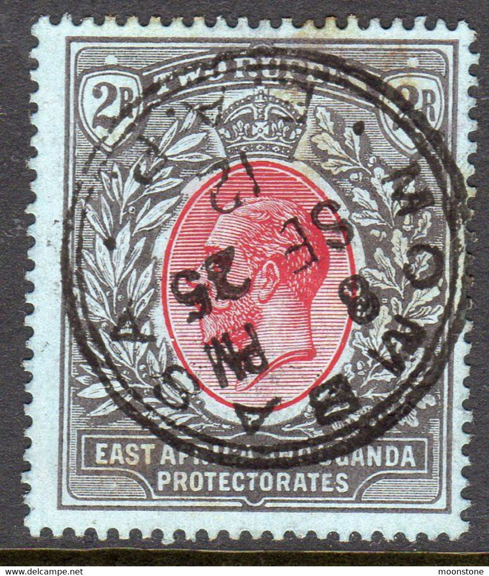 East Africa & Uganda 1912 2 Rupees Red & Black Definitive, Used, SG 54 (BA2) - Protettorati De Africa Orientale E Uganda