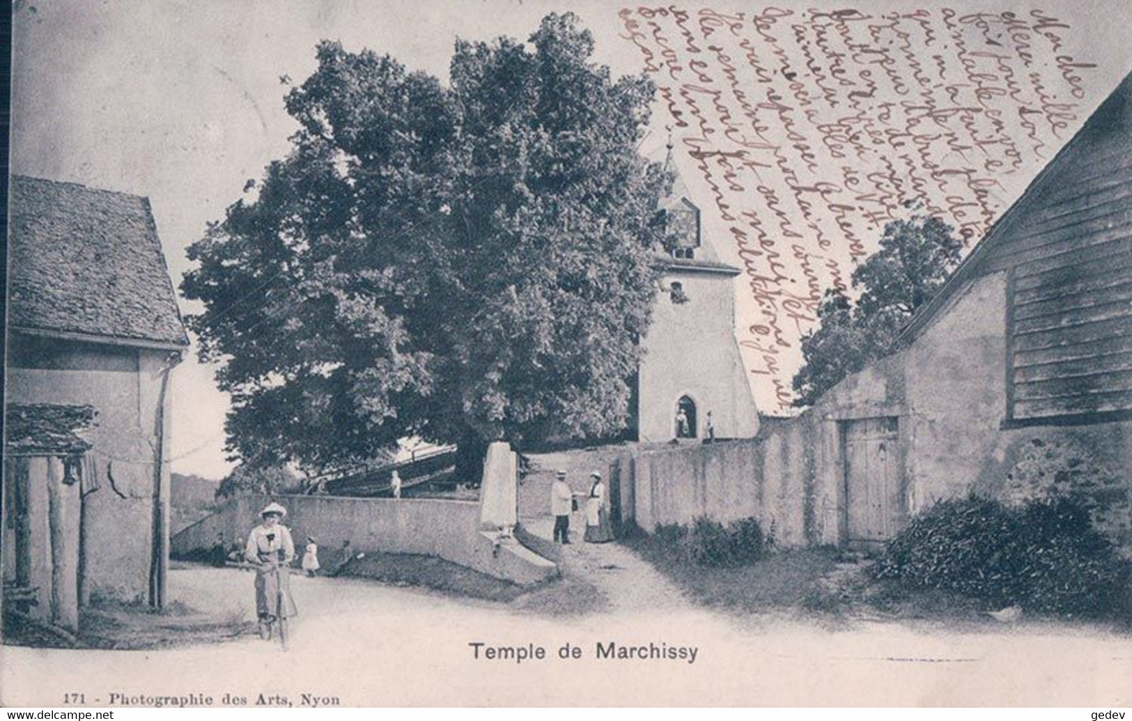 Marchissy VD, Rue Et Temple, Cycliste (171) - Marchissy