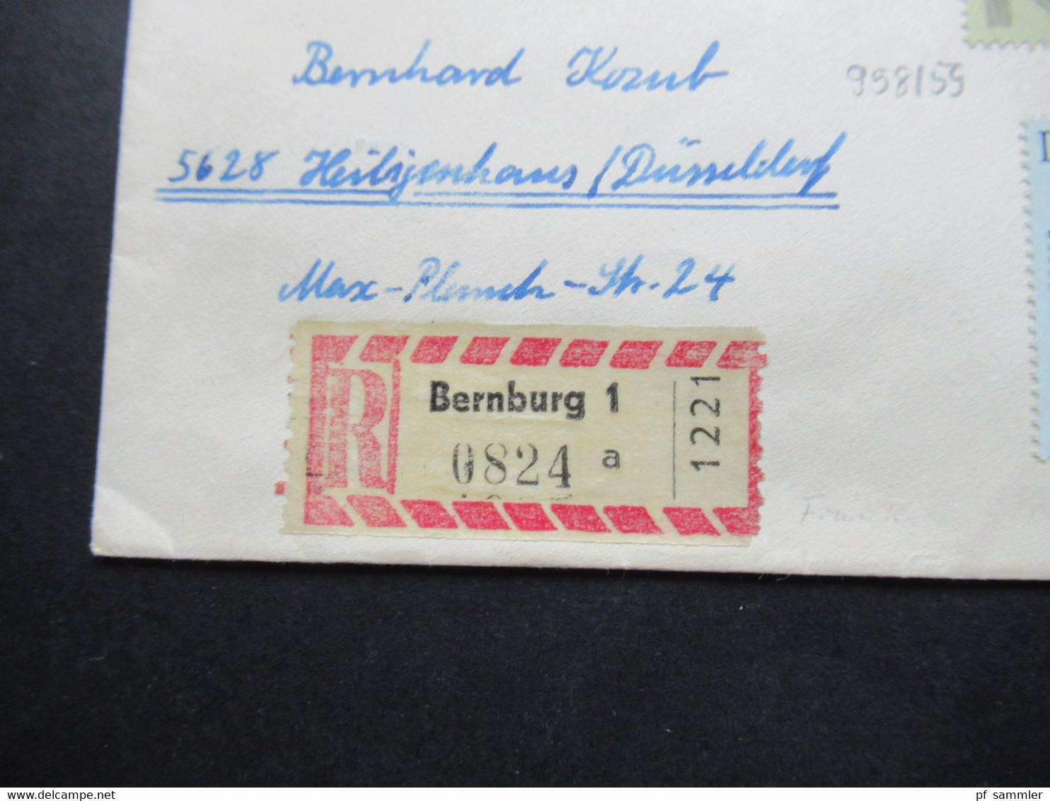 DDR 1963 Einschreiben Bernburg 1 Nach Heiligenhaus Düsseldorf MiF Zusammendrucke Ermorderte Antifaschistische Sportler - Brieven En Documenten