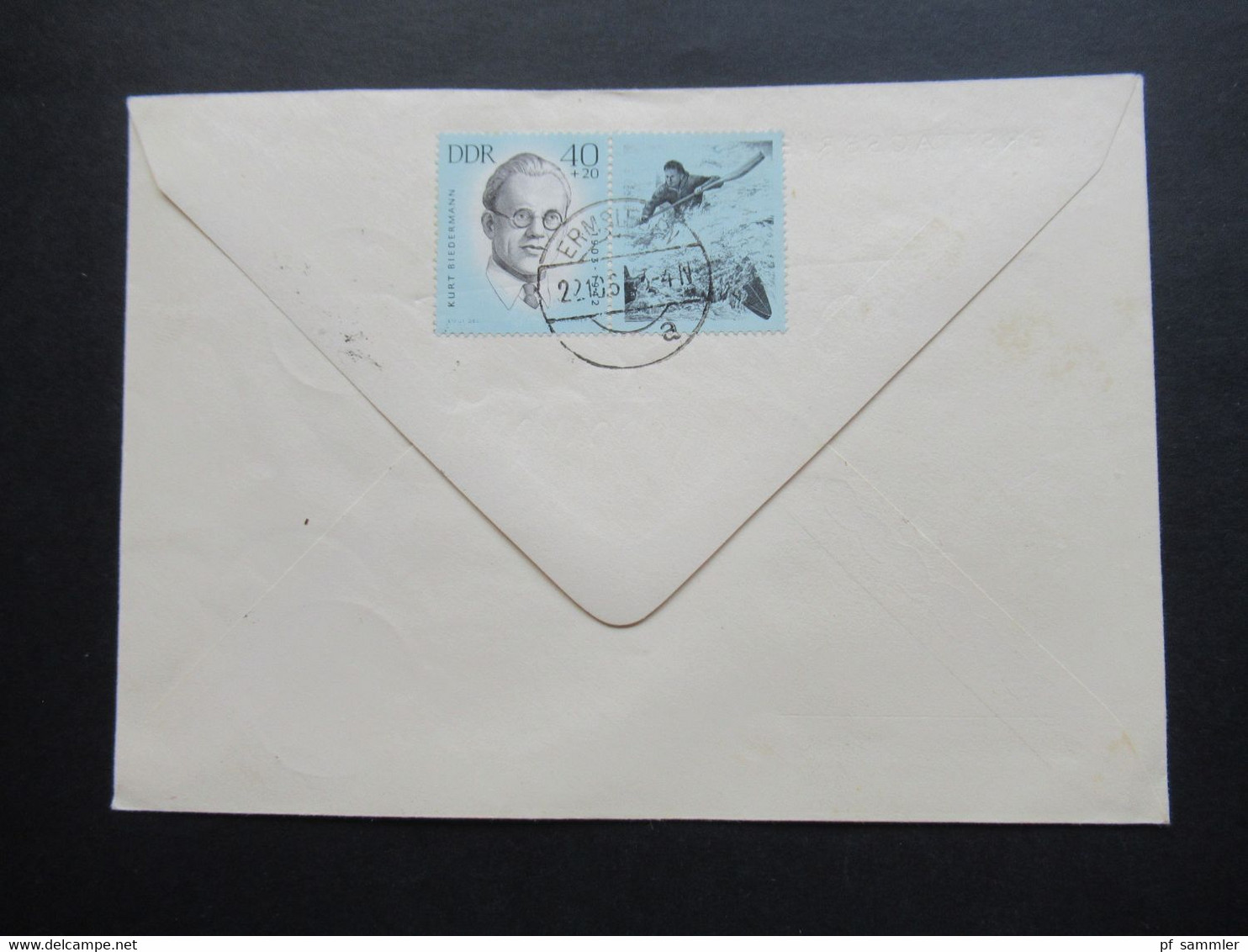 DDR 1963 Ersttagsbrief Umschlag Mit Tagesstempel Ermsleben MiF Zusammendrucke Ermorderte Antifaschistische Sportler II - Briefe U. Dokumente