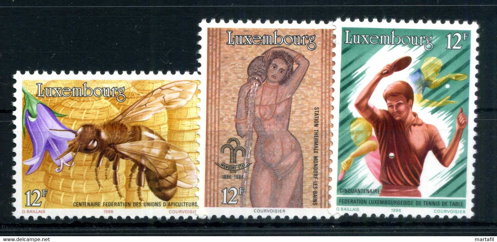 1986 LUSSEMBURGO SET MNH ** Anniversari 1097/1099 - Unused Stamps