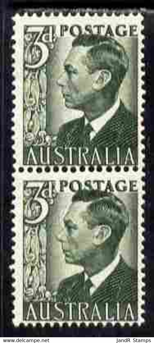 Australia 1959-63 King George 6th 3d Coil Pair U/m, SG 327da - Nuevos