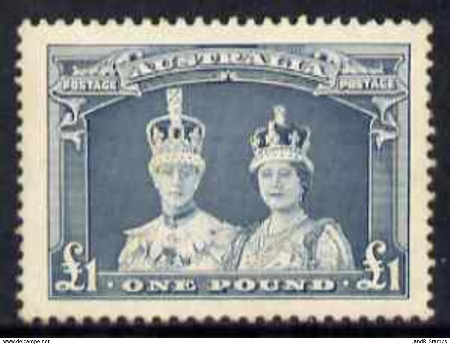 Australia 1937-49 KG6 Robes £1 Well Centred Fine Mounted Mint SG 178 - Mint Stamps