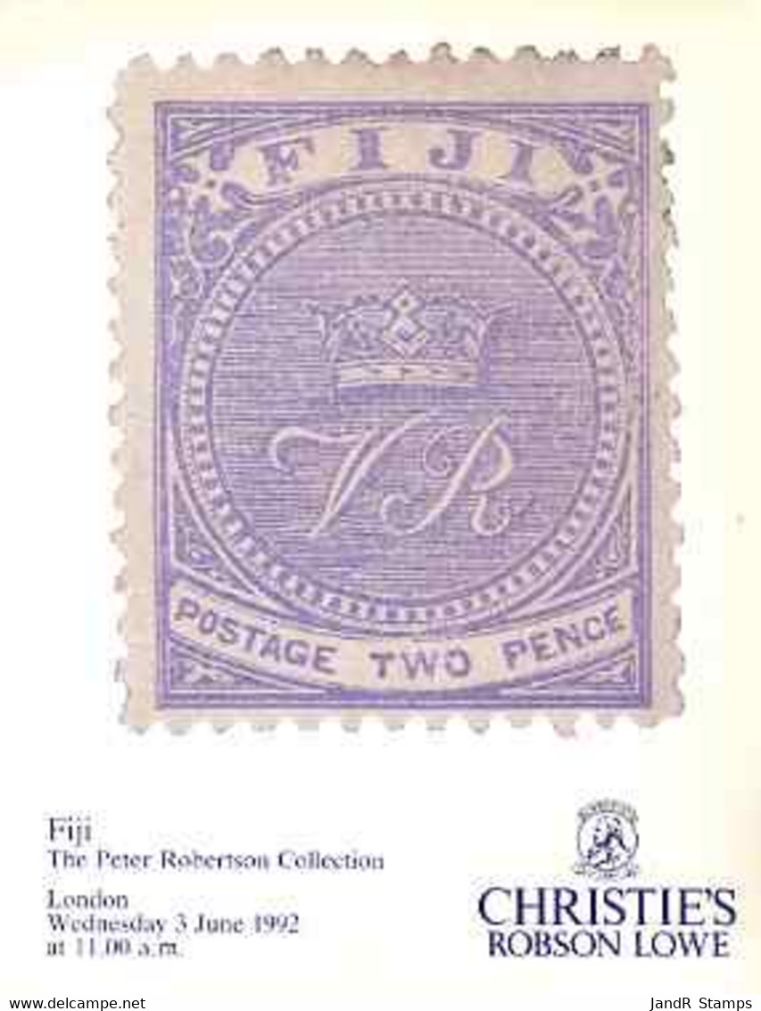 Auction Catalogue - Fiji - Christie's Robson Lowe 3 June 1992 - The Peter Robertson Collection - With Prices - Andere & Zonder Classificatie