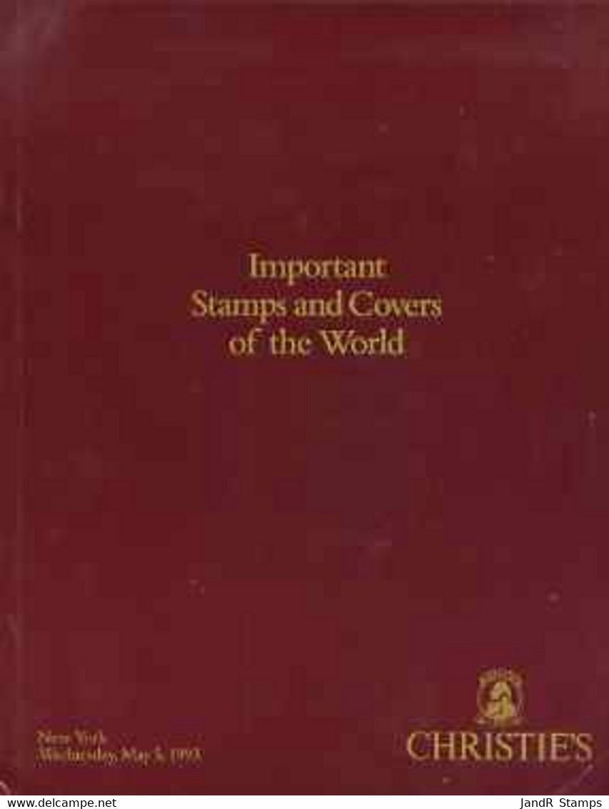 Auction Catalogue - Important Stamps & Covers - Christie's Robson Lowe 9 May 1990 - Cat Only - Otros & Sin Clasificación