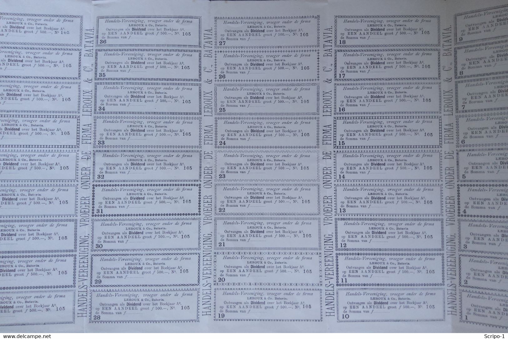 Handels Vereeniging V/h LEROUX Et CO Batavia 1887 - Otros & Sin Clasificación