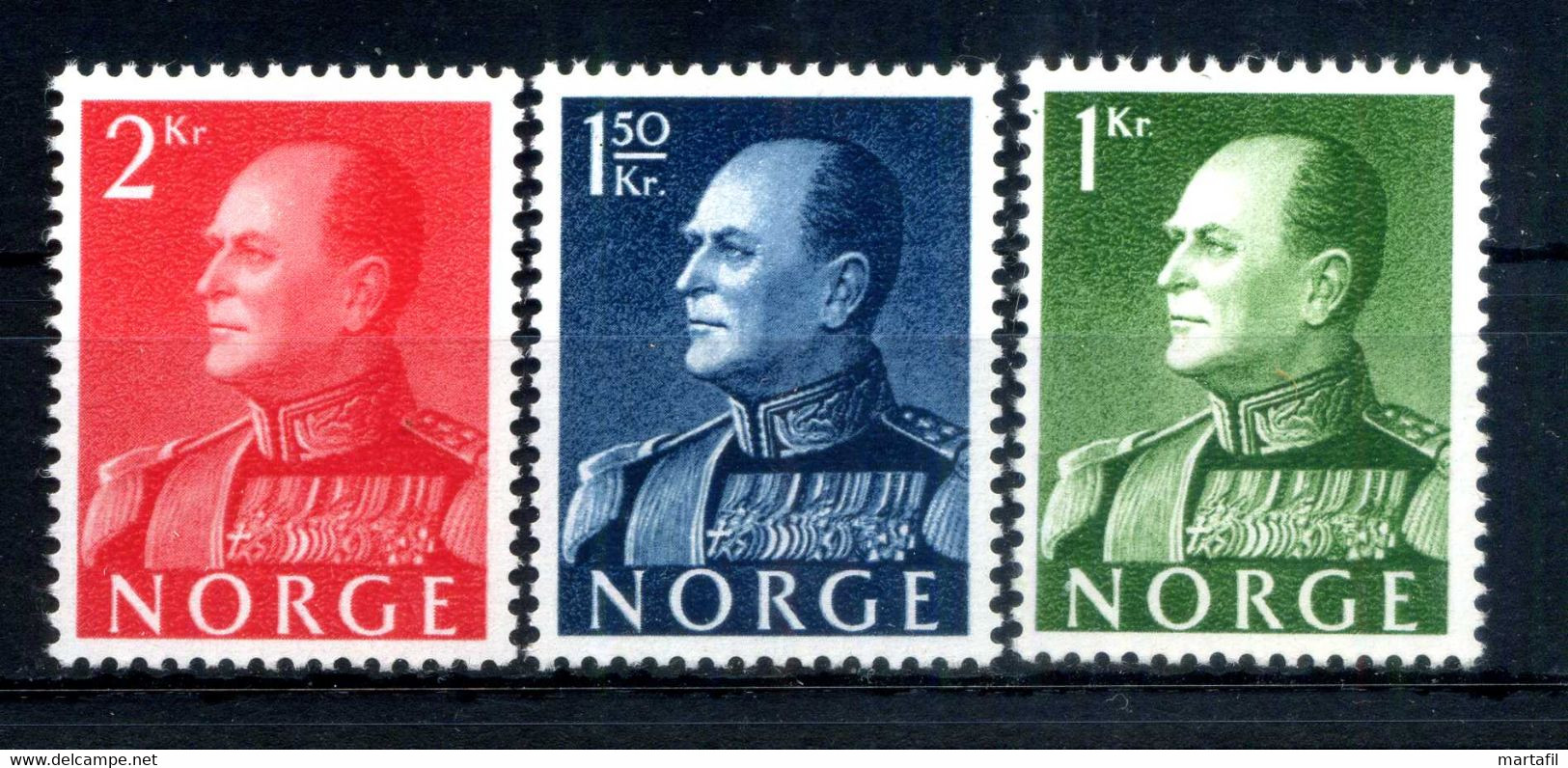 1969 NORVEGIA SET MNH ** 551/553 Re Olav V - Unused Stamps