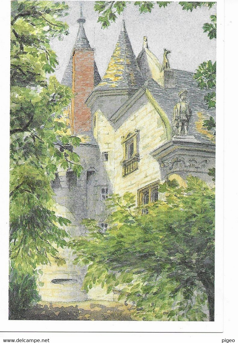 DAMPIERRE -sur-BOUTONNE -  AQUARELLE Du Docteur Jean TEXIER - Pignon Et Tourelle - Dampierre-sur-Boutonne