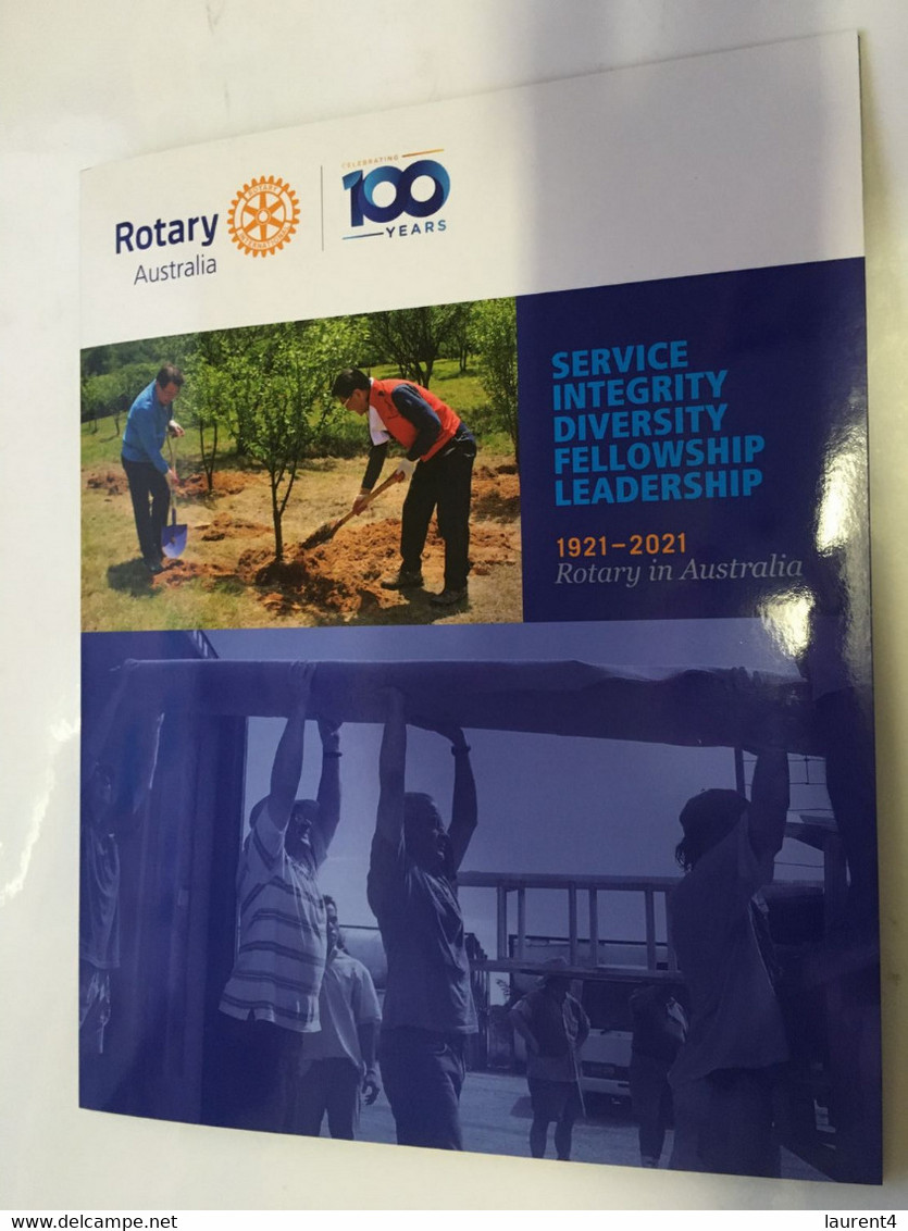 (OO 31) Australia - 100 Years Of Rotary Presentation Folder With SPECIAL FDC (1971 - 2021 Anniversary) - Lettres & Documents