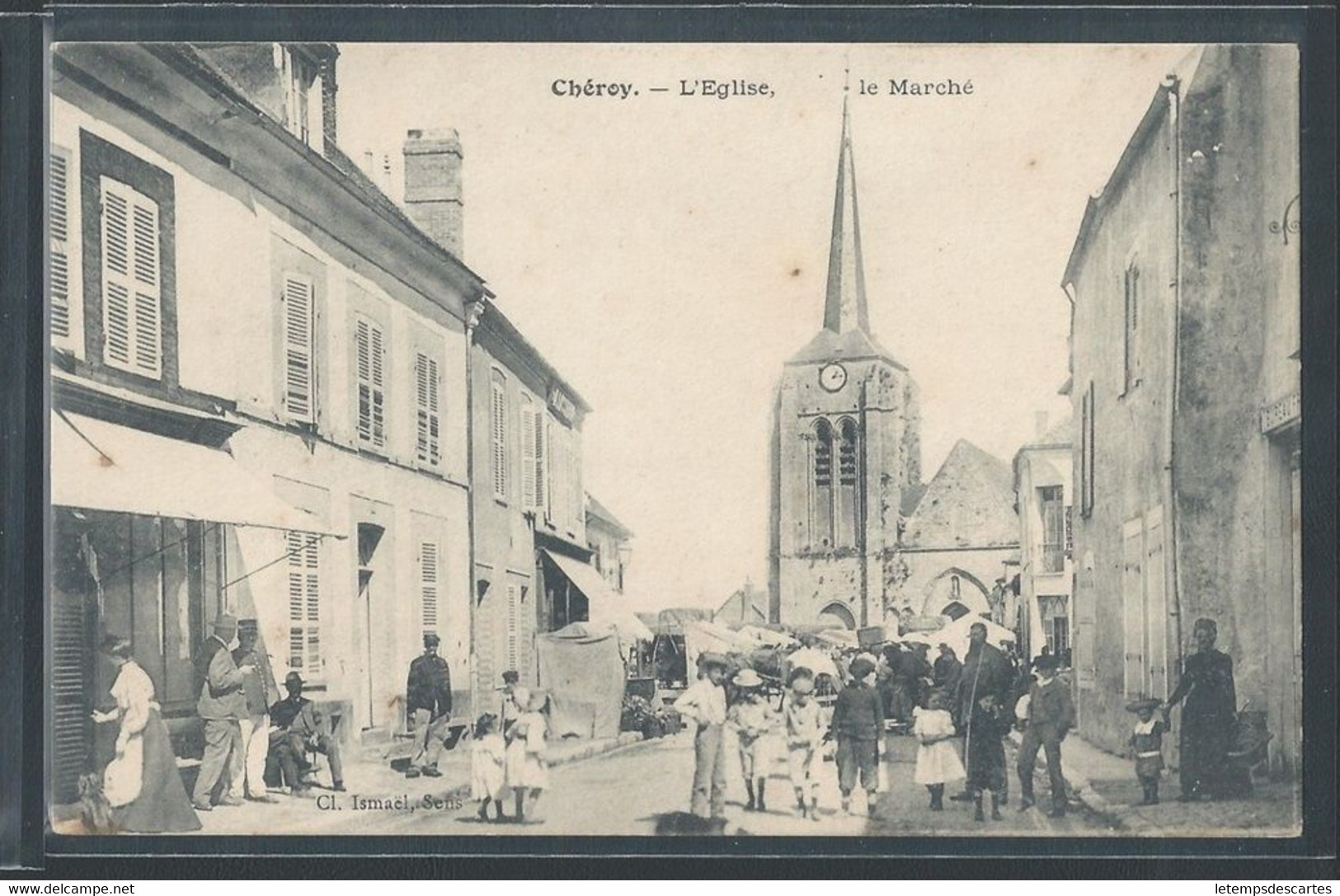 CPA 89 - Chéroy, L'église - Le Marché - Cheroy