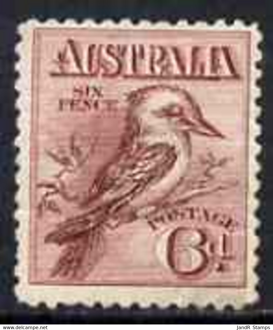 Australia 1913-14 Kookaburra 6d Fresh Mounted Mint But Creased SG19 - Ongebruikt