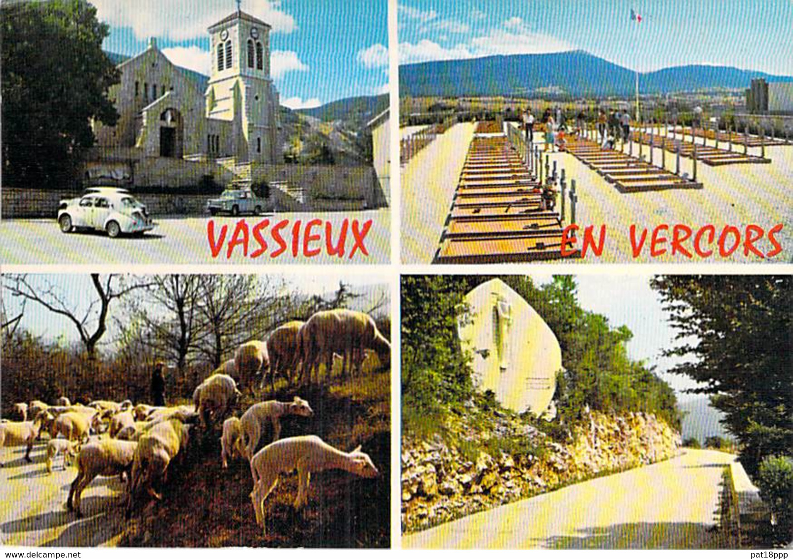 26 - VASSIEUX En VERCORS : Multivues ( Avec Troupeau De Moutons ) CPSM Village (318 H) Grand Format écrite 1976 - Drôme - Sonstige & Ohne Zuordnung