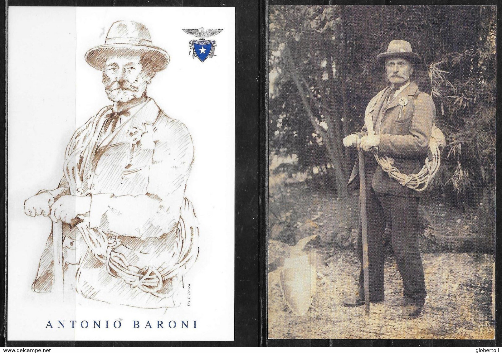 Italia/Italy/Italie: 4 Cartoline Nuove, Antonio Baroni - Escalade