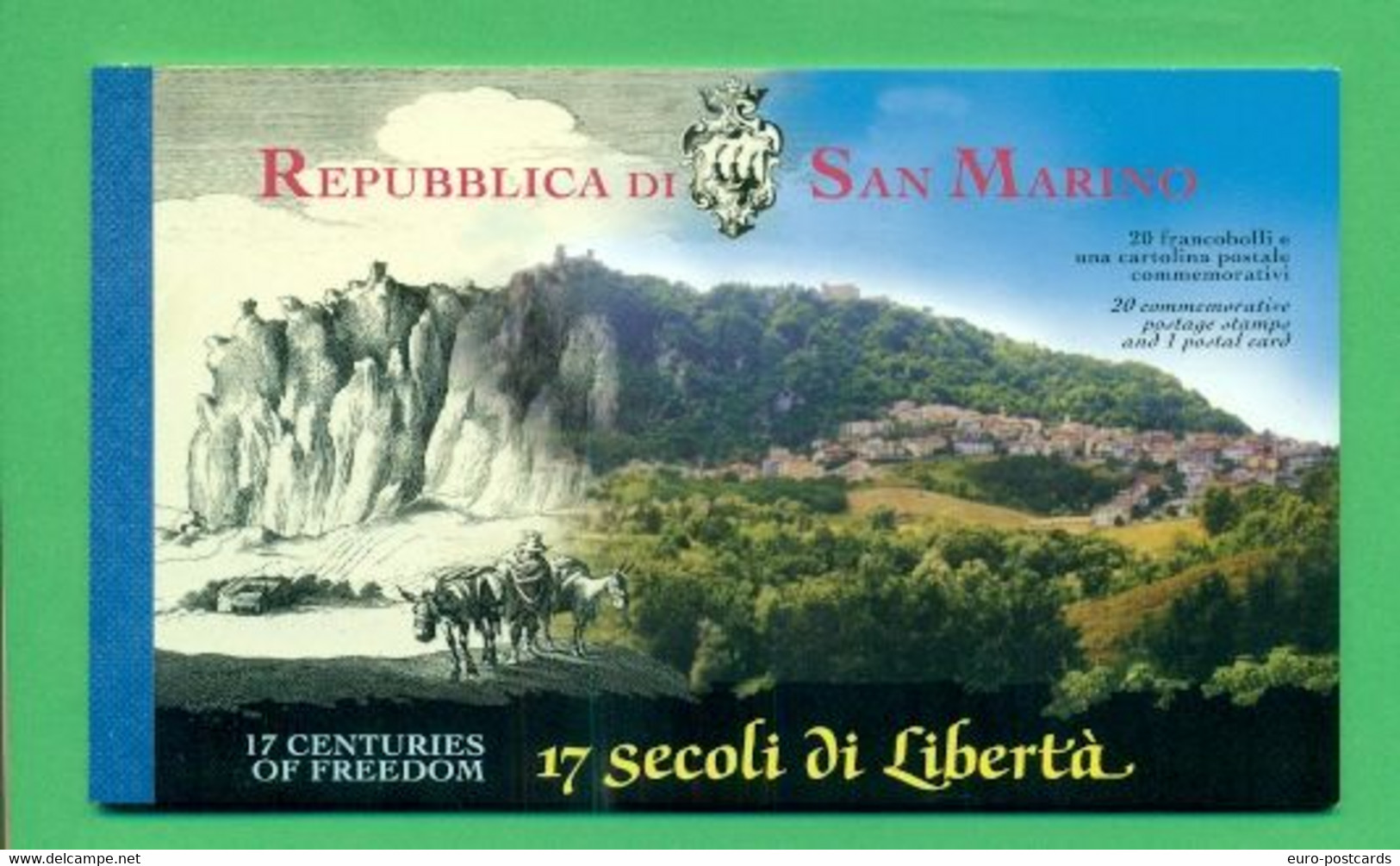 LIBRETTO 2001 - COMPLETO DI 20 FRANCOBOLLIE UNA CARTOLINA POSTALE - OTTIMA QUALITA'PREZZO DA SALDO - Libretti