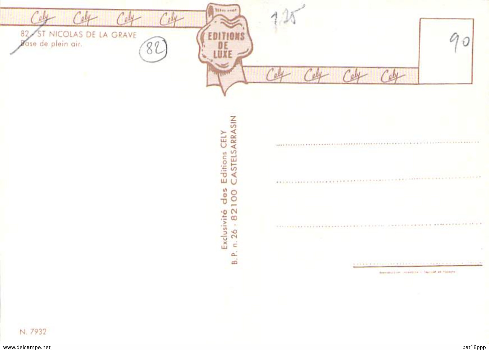 82 - ST NICOLAS De La GRAVE : La Base De Plein Air - CPM Village ( 2.220  H) Couleur GF - Tarn Et Garonne - Saint Nicolas De La Grave