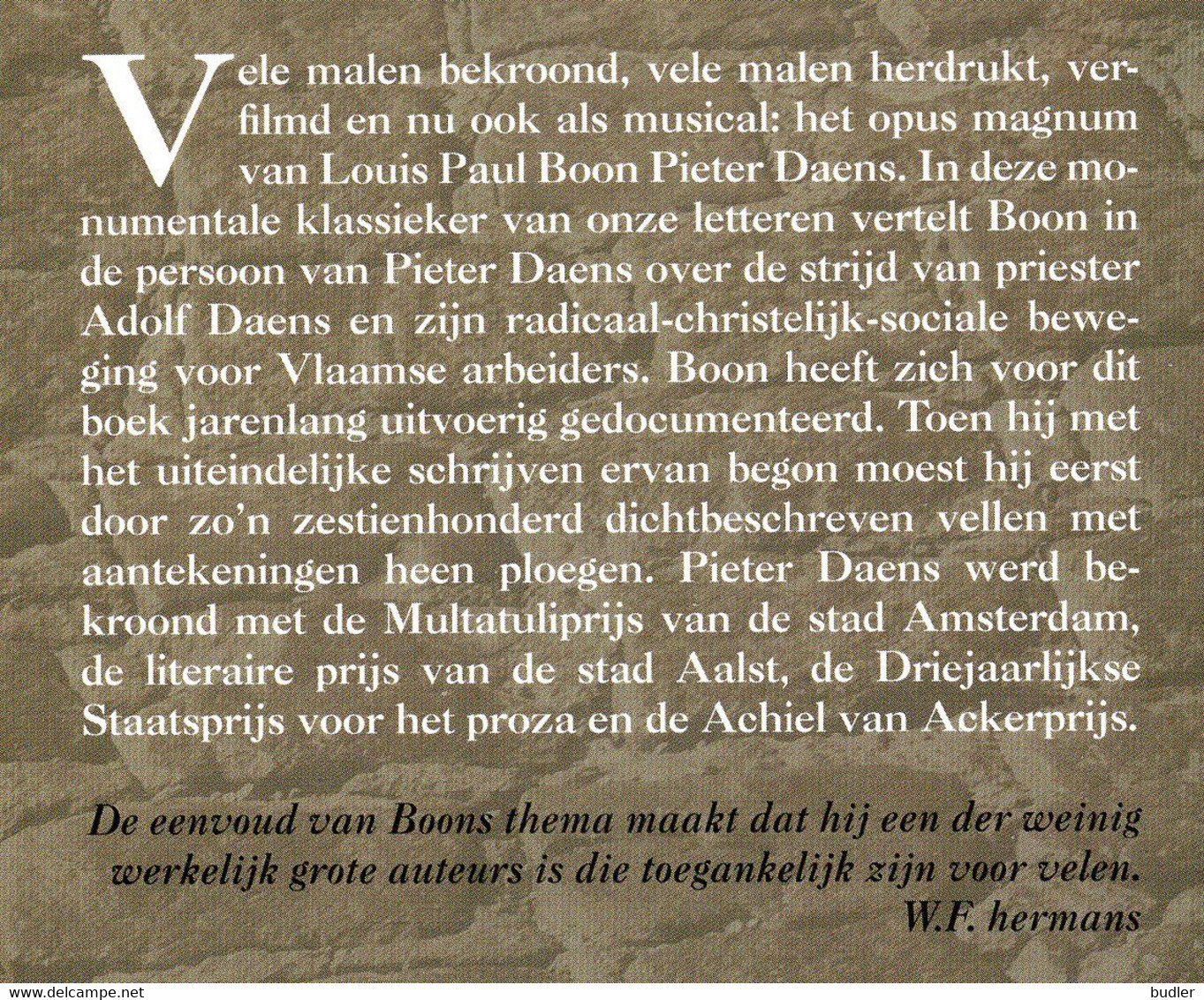 LOUIS PAUL BOON : ## Pieter Daens ## - Historische Roman. - Horror En Thrillers