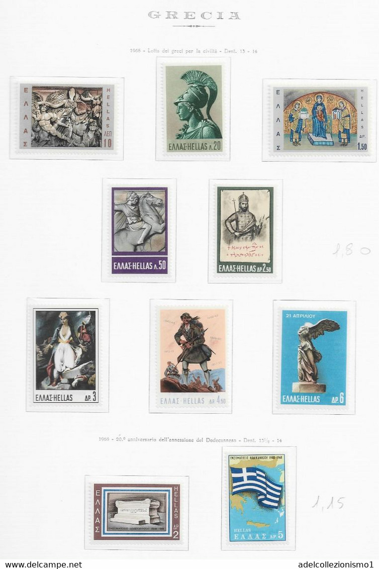 95590) GRECIA - LOTTO DI FRANCOBOLLI-MNH** - Andere & Zonder Classificatie