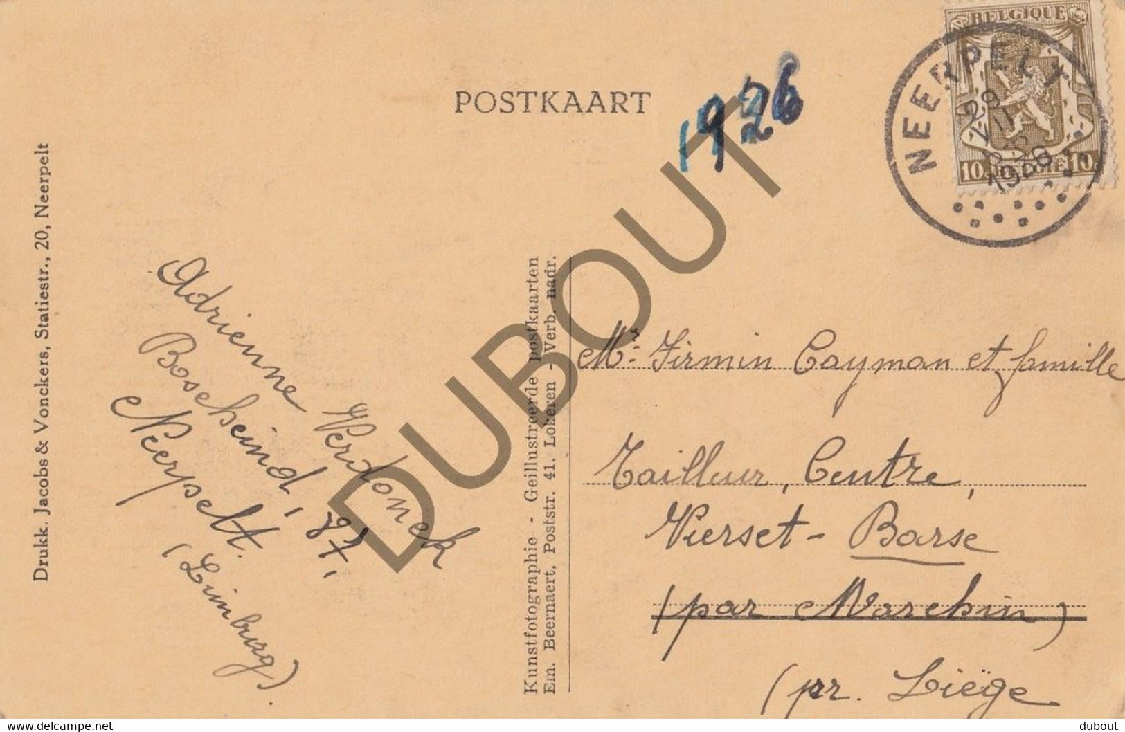 Postkaart-Carte Postale Neerpelt - Kanaalomgeving   (C713) - Neerpelt