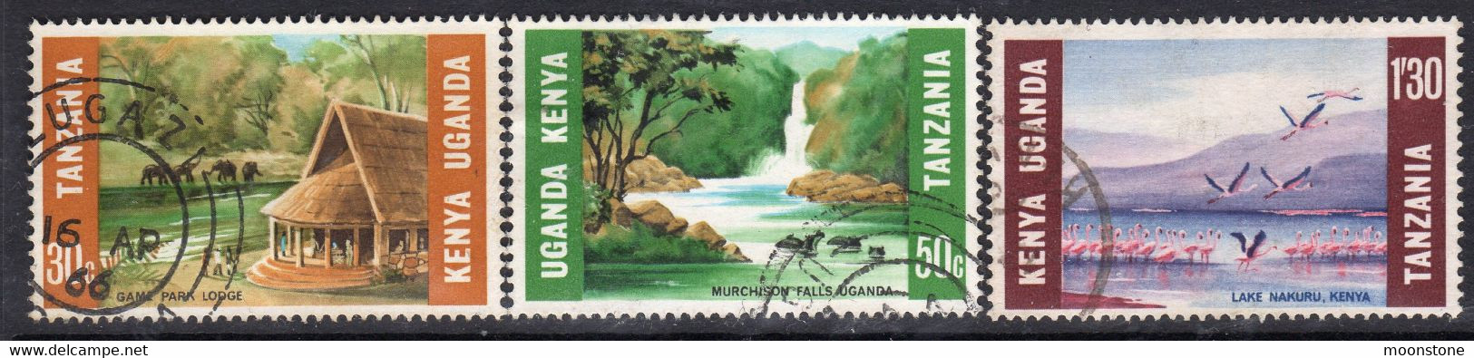 Kenya, Uganda & Tanzania 1966 Tourism 3 Values, Used, SG 223/5 (BA2) - Kenya, Ouganda & Tanzanie