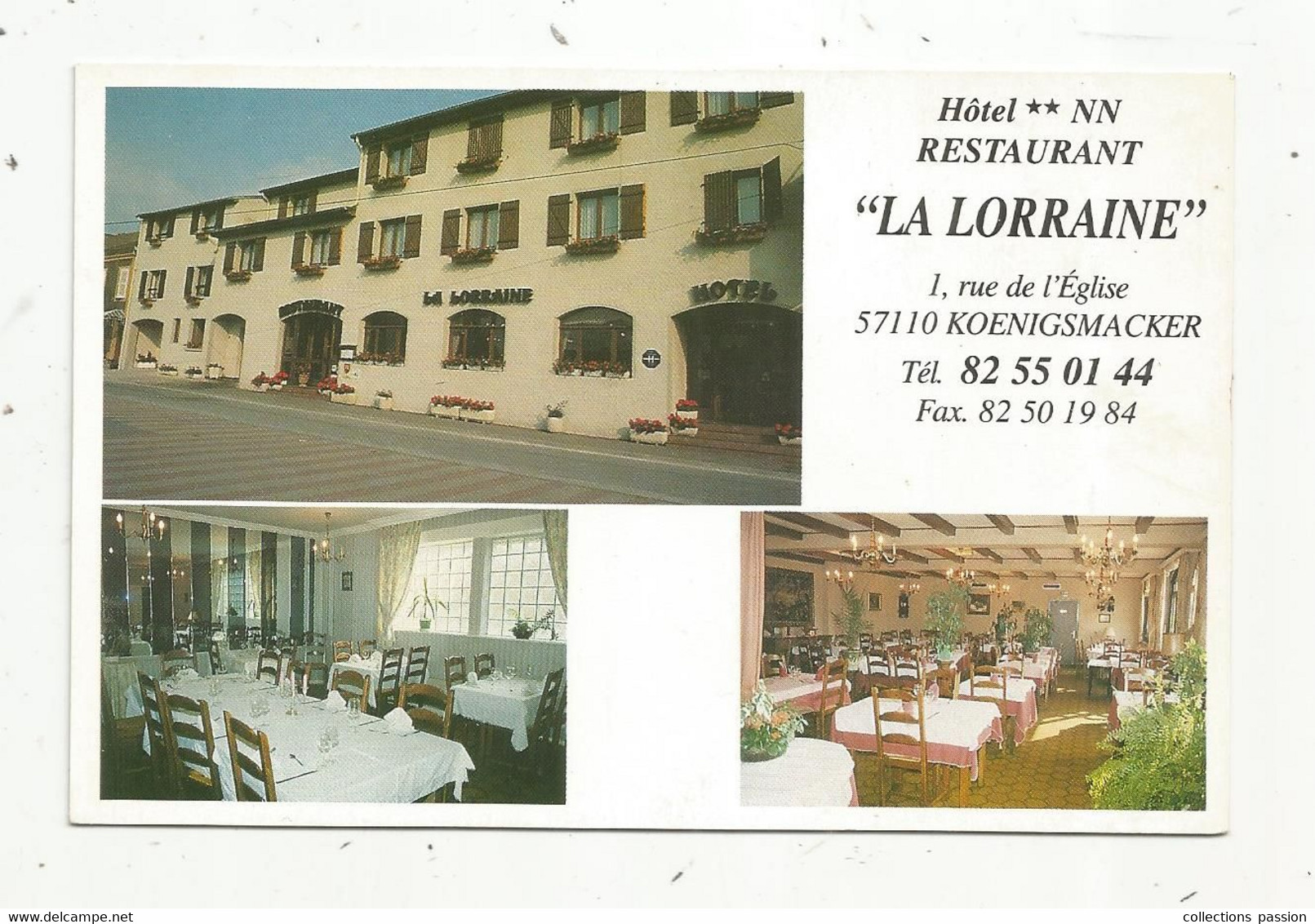 Cp, Hôtel-restaurant LA LORRAINE , 57 ,KOENIGSMACKER , Logis De France, Vierge ,multi Vues - Hotels & Restaurants