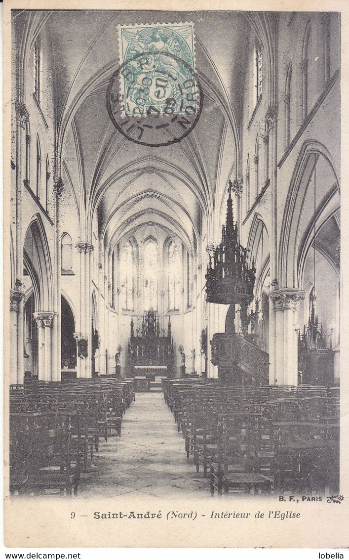 SAINT ANDRE LEZ LILLE - Intérieur De L'Eglise (Nord) 1905 - Altri & Non Classificati