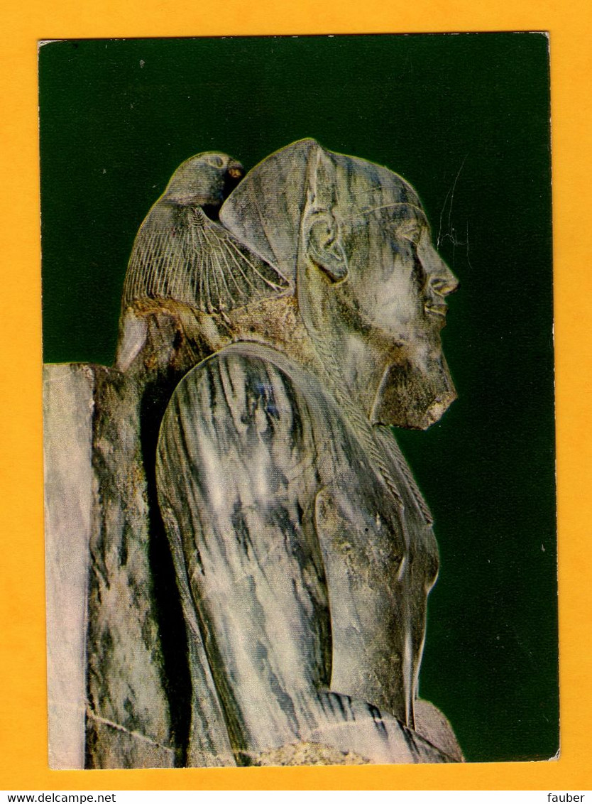 Musée Du Caire  Statue Diorite Du Roi Kefren   Edt Lambelet - Museos