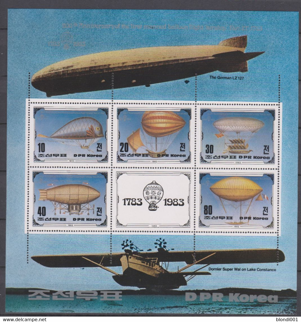 SPACE - Zeppelin - NORTH KOREA - Sheet MNH - Collezioni