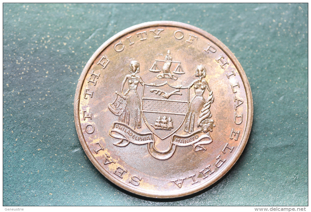 Jeton Américain - US Token "Seal Of The City Of Philadelphia - Founded By William Penn 1701" - Professionals/Firms