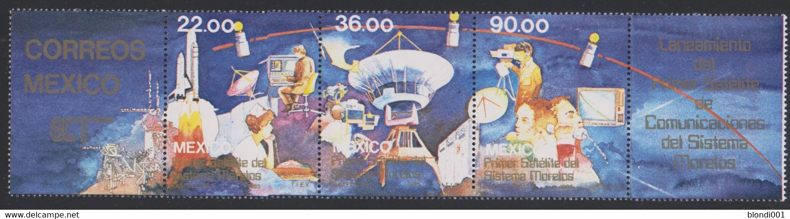SPACE - MEXICO - Strip MNH - Collections