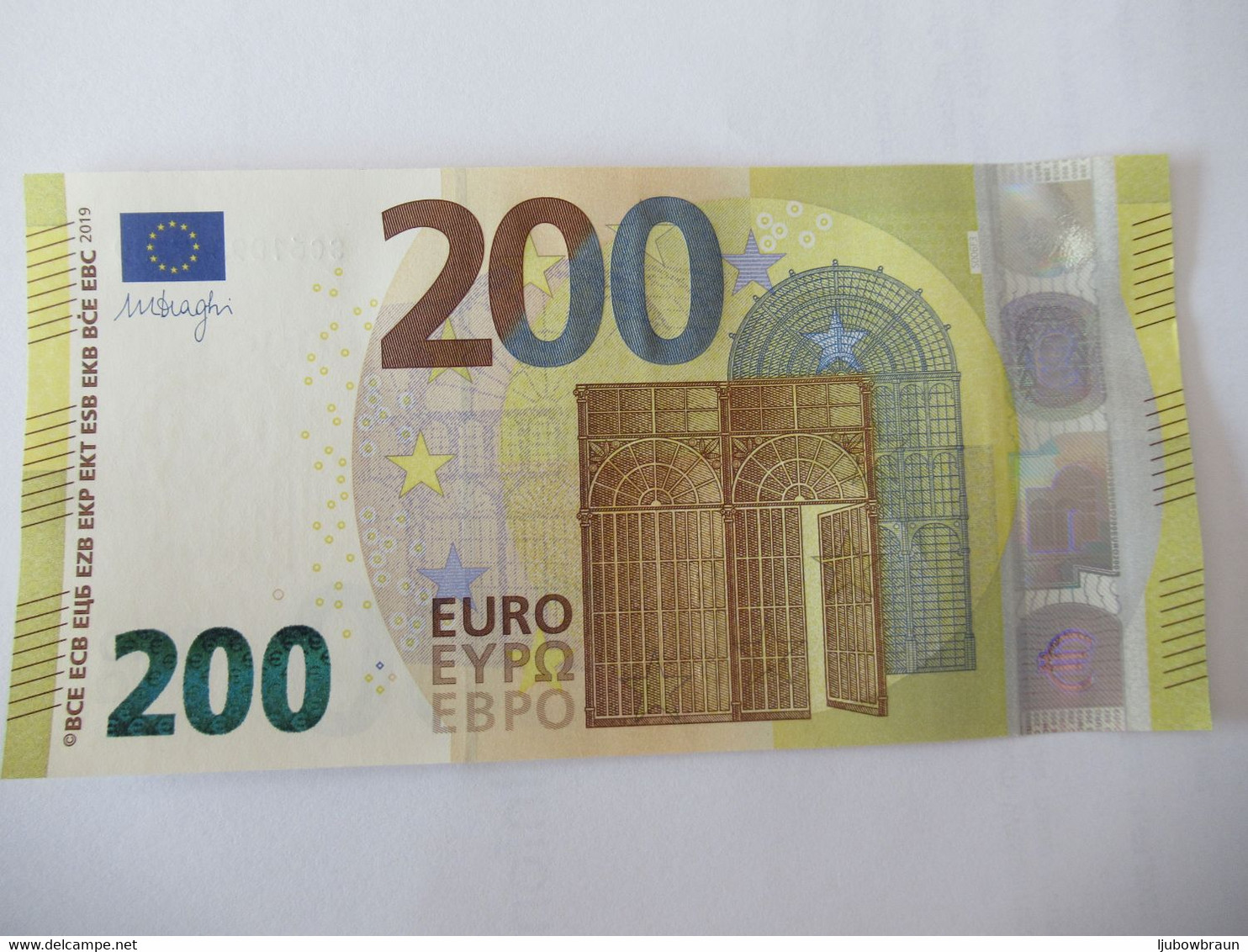 200 Euro-Schein SC ( S006) Unc. Draghi. - 200 Euro