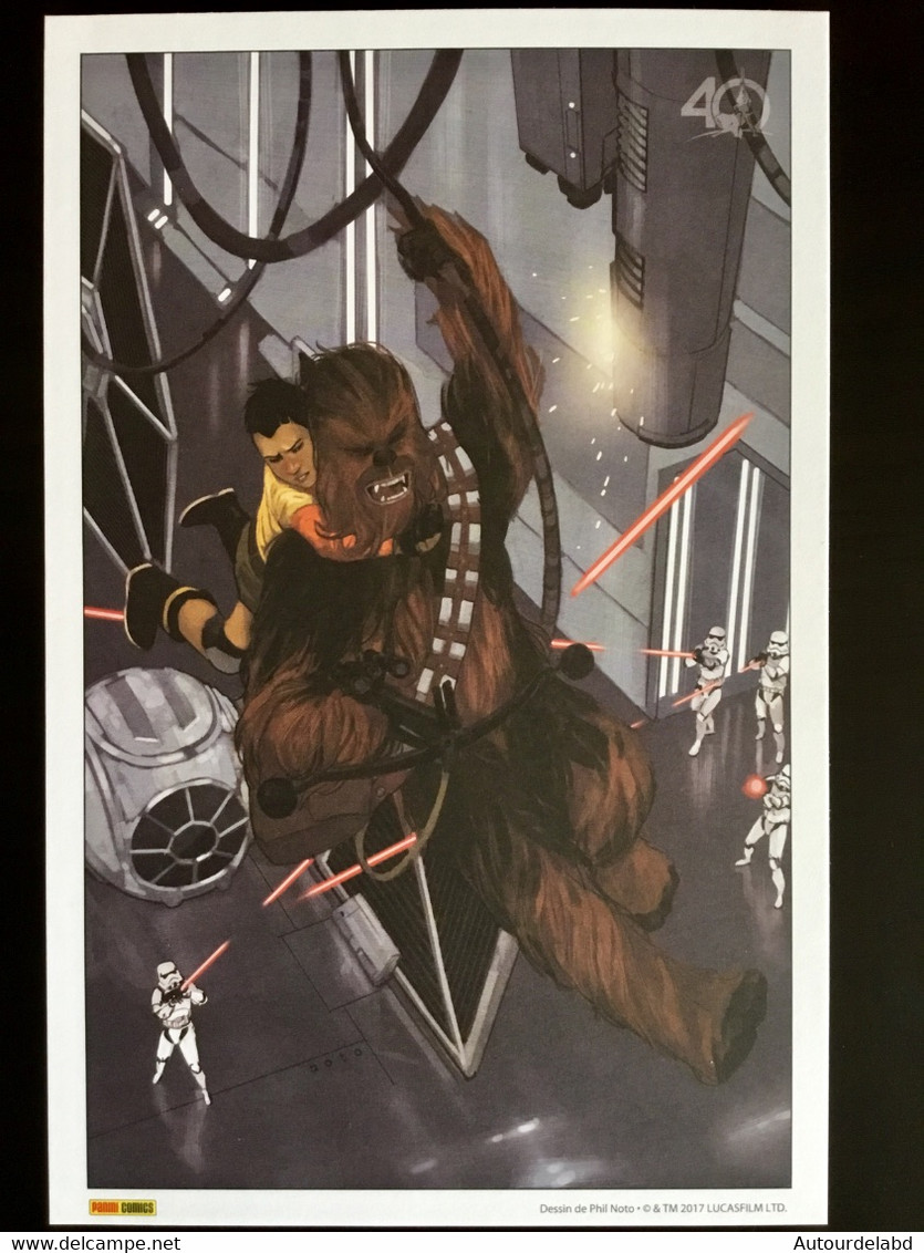 STAR WARS : Chewbacca - Dessin De Noto - Panini Comics Ex-libris (Lucas - Disney) - Illustratori M - O