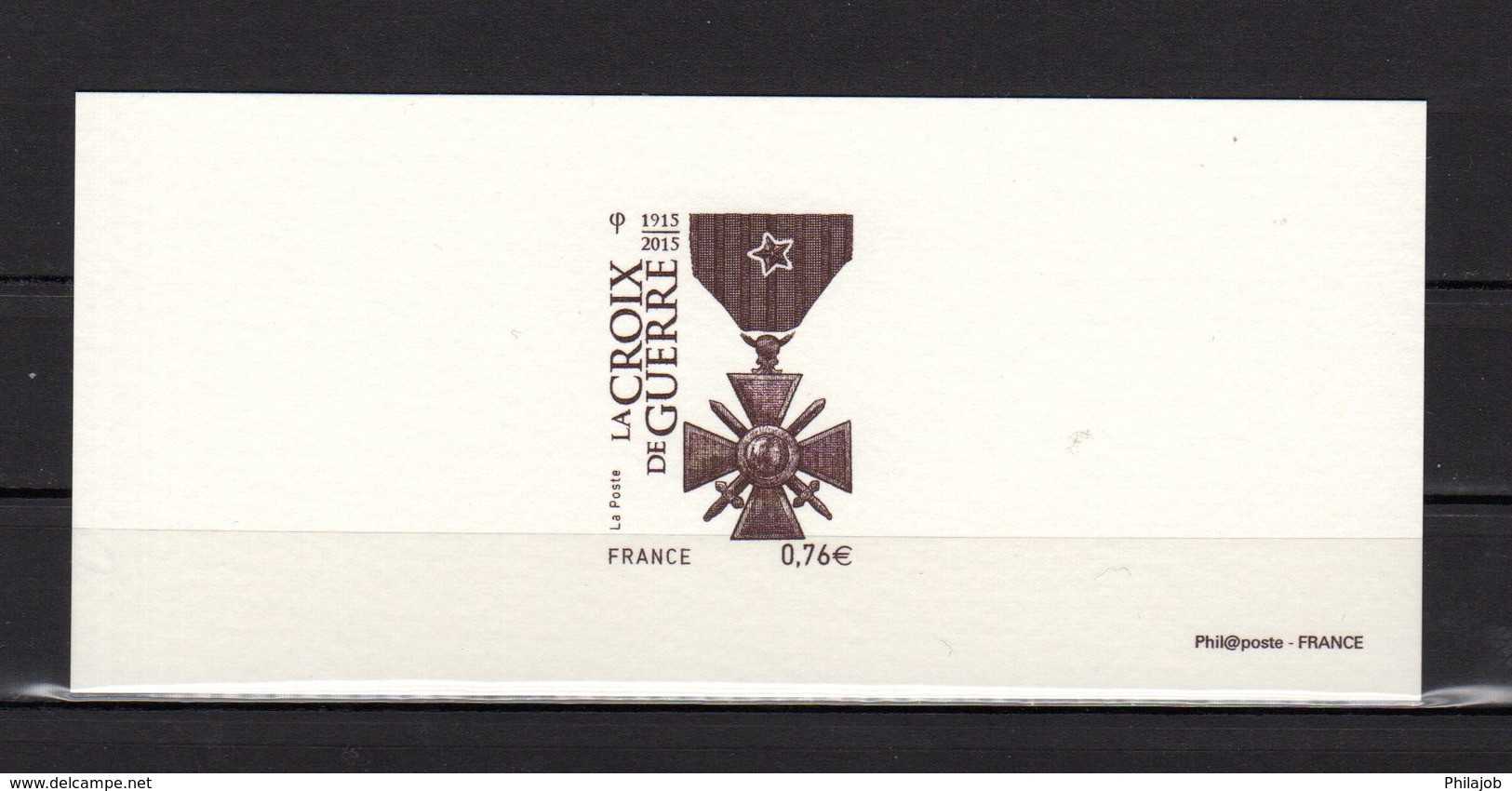 " CROIX DE GUERRE  " Sur Gravure Officielle De 2015. N° YT 4942 Parfait état - Militaria