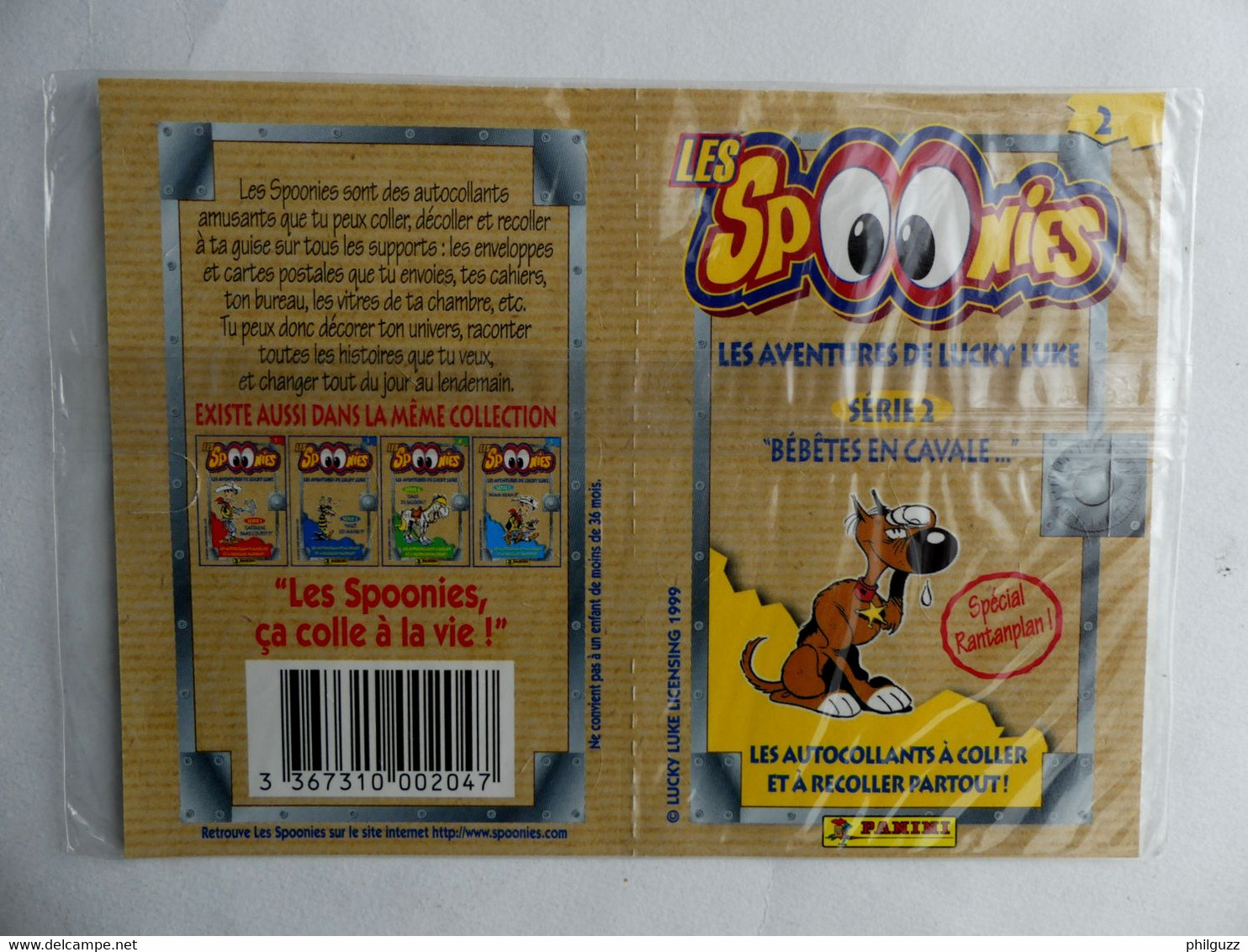 AUTOCOLLANTS SPOONIES LUCKY LUKE Série 2 - 1999 Autocollant - Adesivi