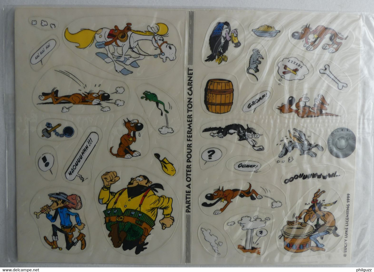 AUTOCOLLANTS SPOONIES LUCKY LUKE Série 2 - 1999 Autocollant - Autocollants