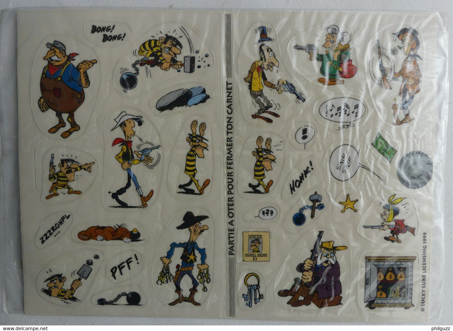 AUTOCOLLANTS SPOONIES LUCKY LUKE Série 3 - 1999 Autocollant - Aufkleber