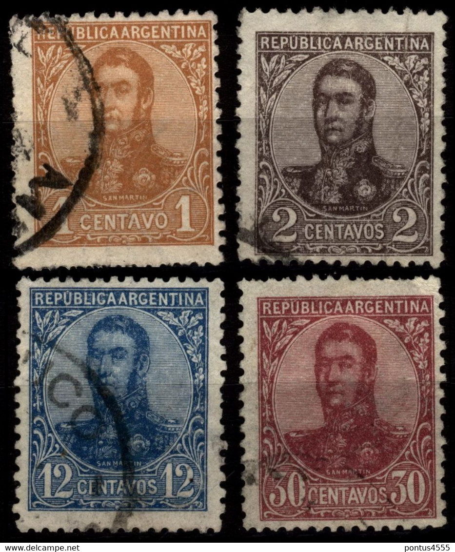 Argentina 1909 Mi 122_134 José Francisco De San Martin - Otros & Sin Clasificación