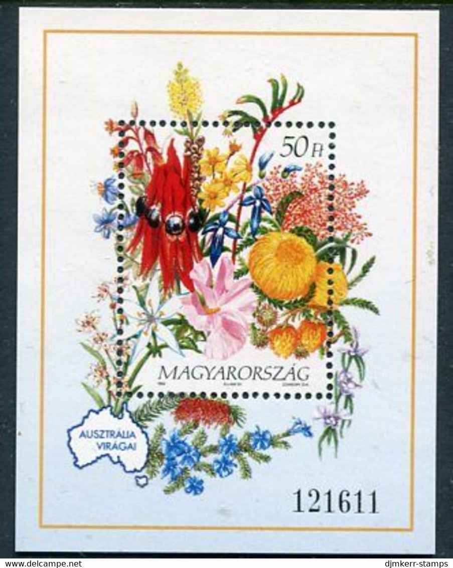 HUNGARY 1992 Flowers Of Australia Block MNH / **.  Michel Block 223 - Blocs-feuillets