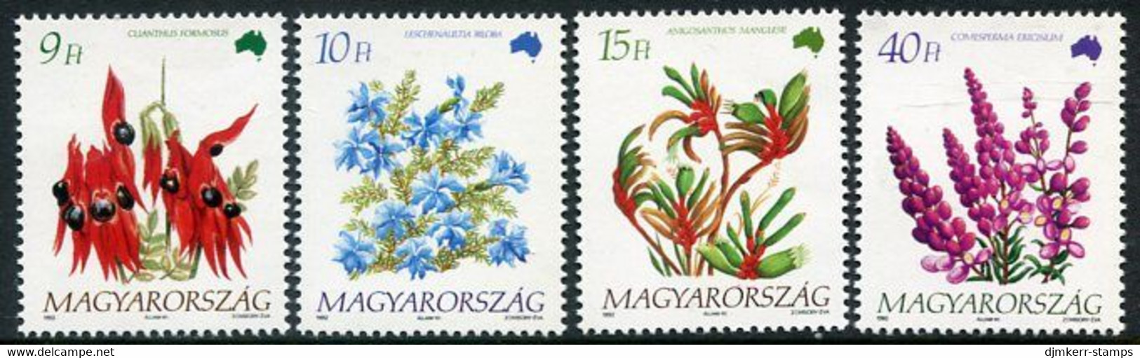 HUNGARY 1992 Flowers Of Australia MNH / **.  Michel 4220-23 - Unused Stamps