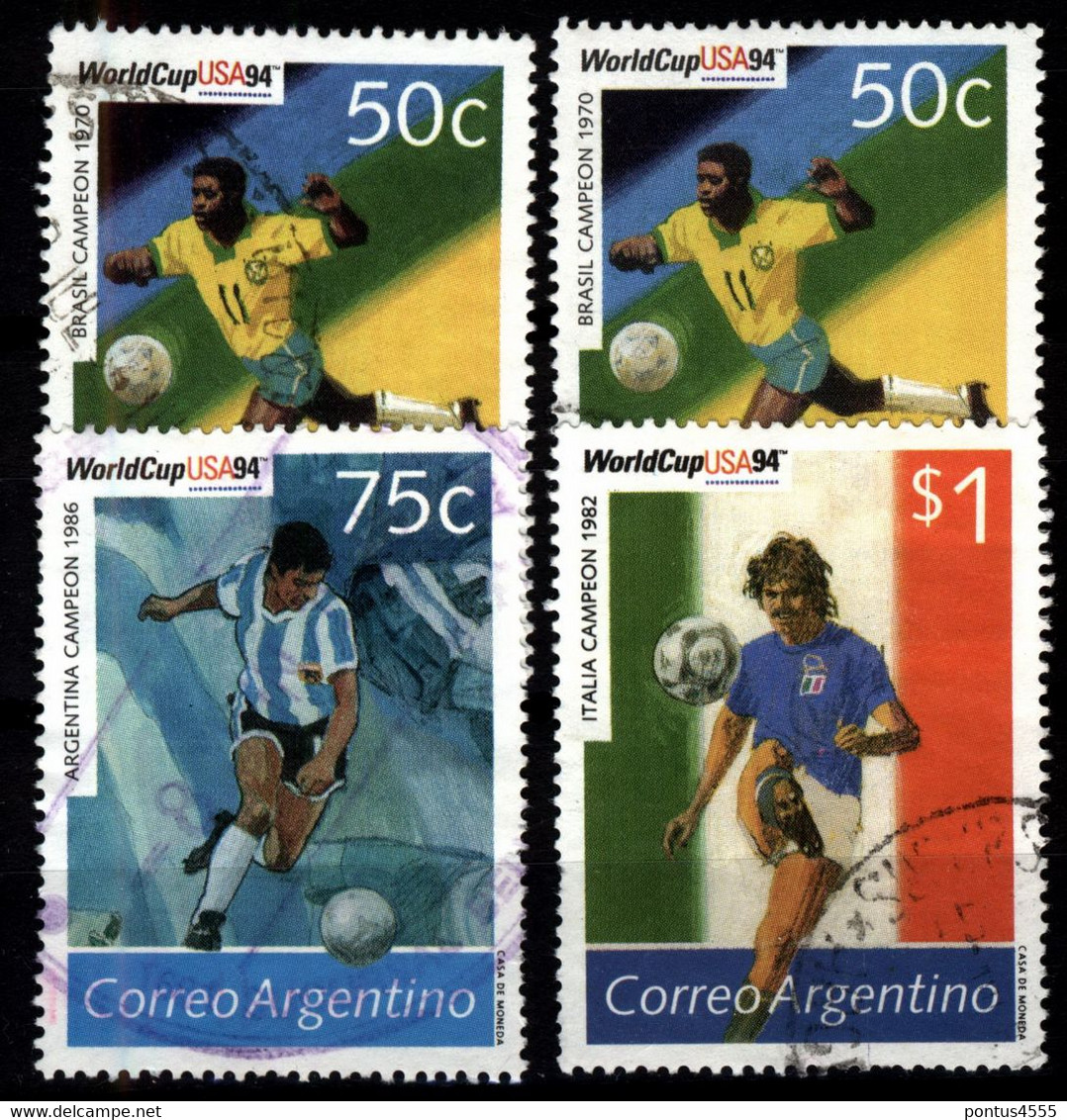Argentina 1994 Mi 2200-2202 Football World Cup 1994 - Usados