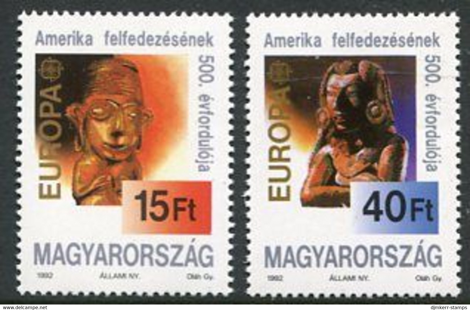 HUNGARY 1992 Europa: Discovery Of America MNH / **.  Michel 4195-96 - Unused Stamps