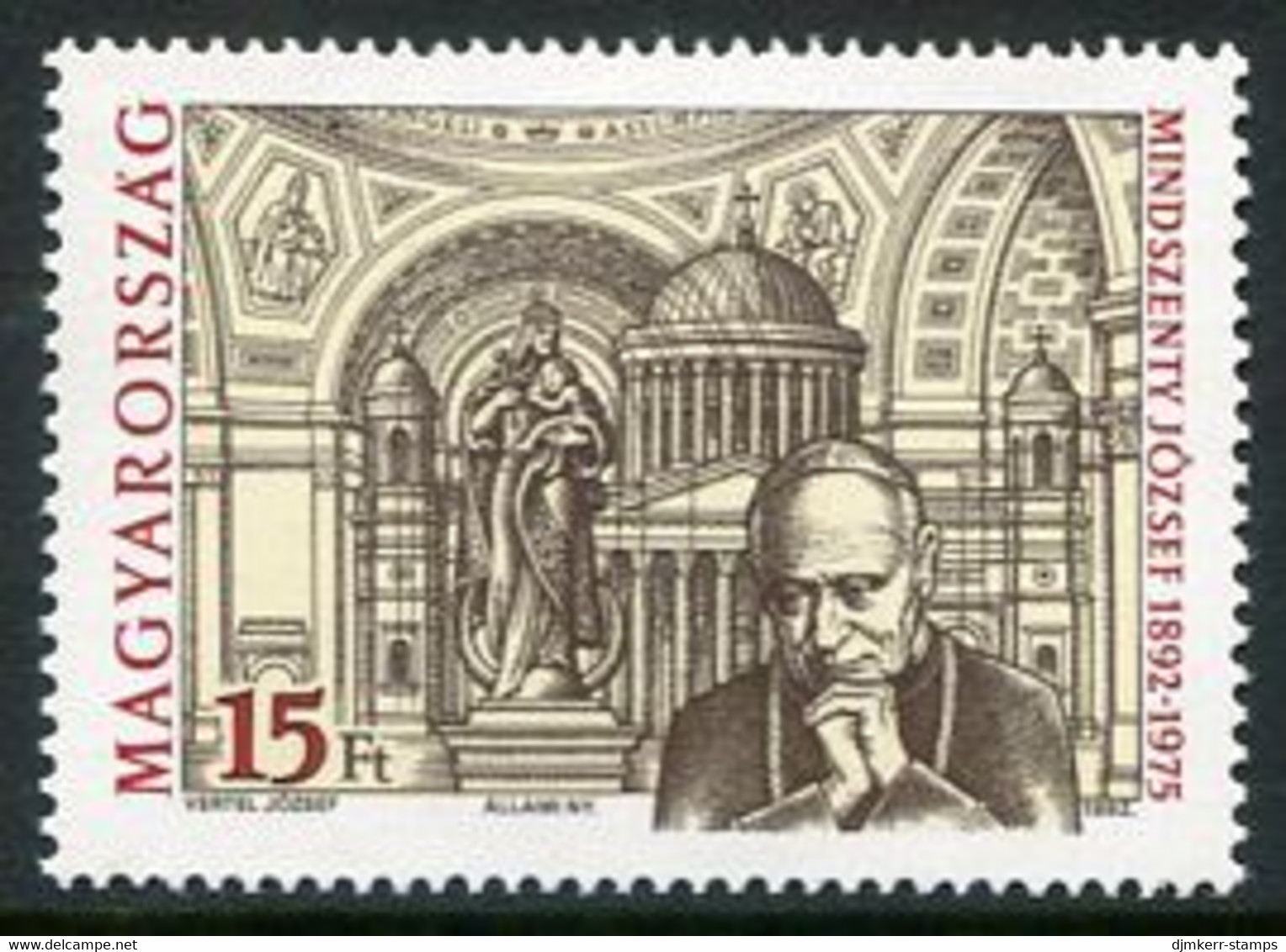 HUNGARY 1992 Cardinal Mindszenty MNH / **.  Michel 4189 - Unused Stamps