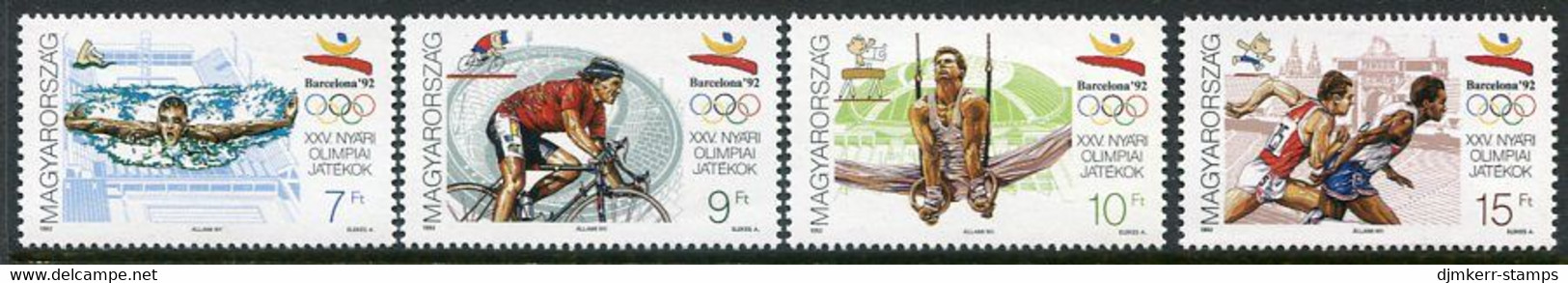 HUNGARY 1992 Olympic Games, Barcelona MNH / **.  Michel 4184-87 - Ongebruikt