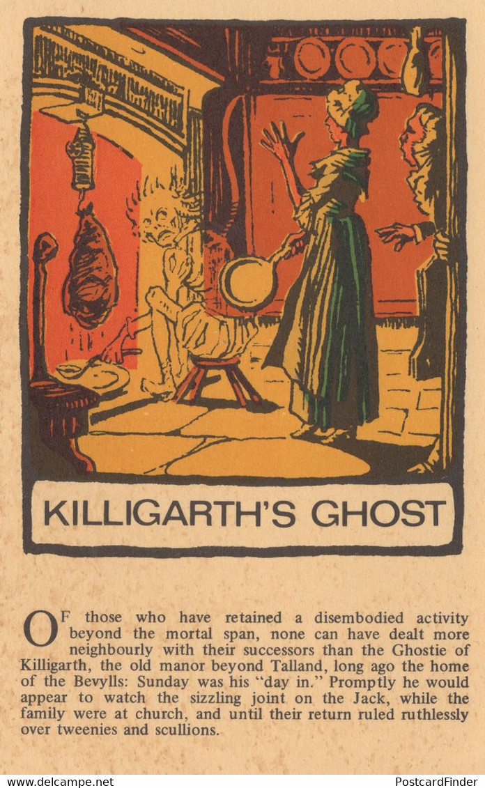 Killigarths Ghost Cornwall Haunted Ghost Story Looe Rare Postcard - Otros & Sin Clasificación